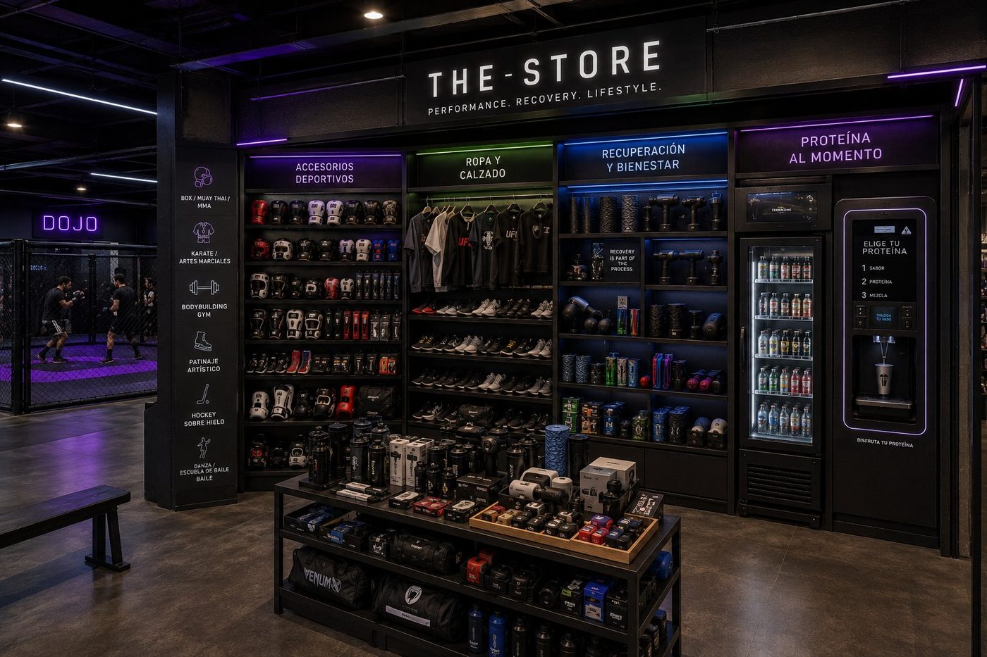Render de la tienda física